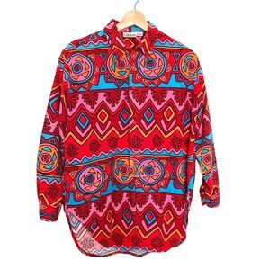 Gloria Vintage Colorful Flannel Beacon/Aztec/Southwest Overshirt Womens Shirt M